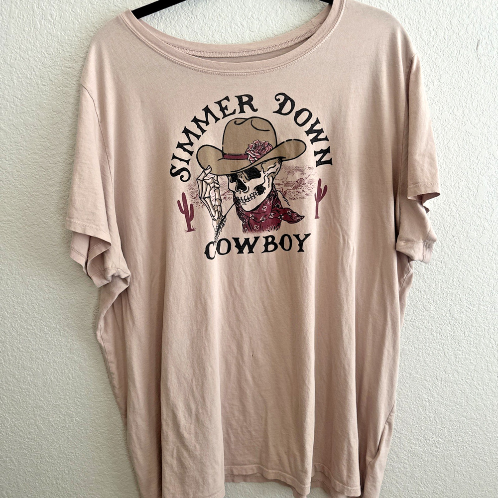 Heritage by Torrid, T-shirt, 3XL, Simmer Down Cowboy